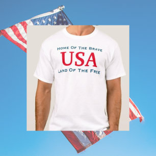 USA Tapfer Und Frei Patriotisch T-Shirt