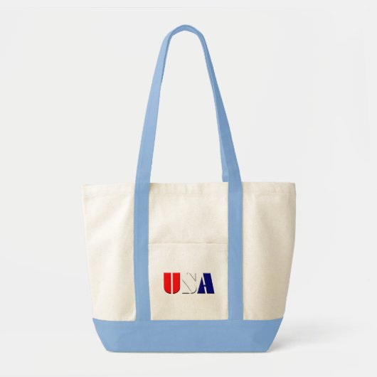USA-Taschen-Tasche mit hellblauer Ordnung Tragetasche (Vorne)