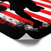 USA Team Basketball Supporter American Patriotic F Poster (Ecke)