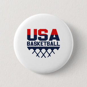 Usa Team Sports Basketball  Button