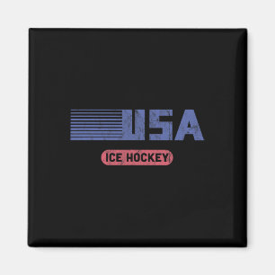 Usa Team Sports Retro Usa Team Amerikanischer Eish Magnet