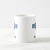 USA Teamwork blau Kaffeetasse (Mittel)