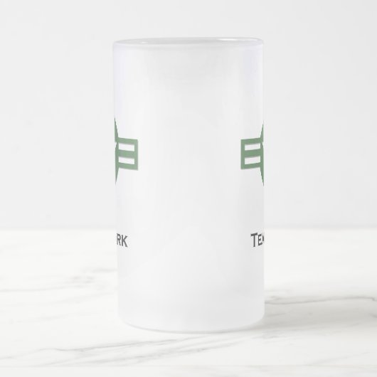 USA Teamwork Green Mattglas Bierglas (Mittel)