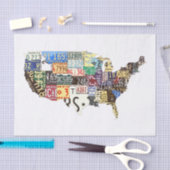 USA-Teller Vintag Seidenpapier (Handwerk)