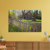 USA, Tennessee, Cabin in Cades Cove Leinwanddruck (Insitu (Wohnzimmer))