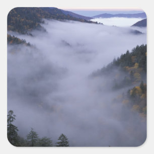 USA, Tennessee. Great Smokey Mountains National Quadratischer Aufkleber