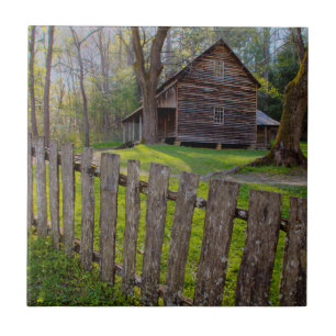 USA, Tennessee, Hütte in Cades Cove Fliese
