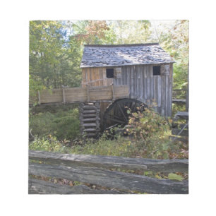 USA - Tennessee. Kabelmühle im Gebiet Cades Cove Notizblock