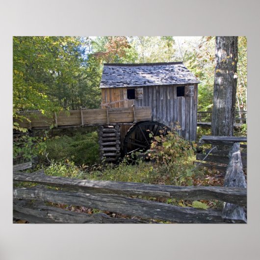USA - Tennessee. Kabelmühle im Gebiet der Cades Co Poster (Vorne)