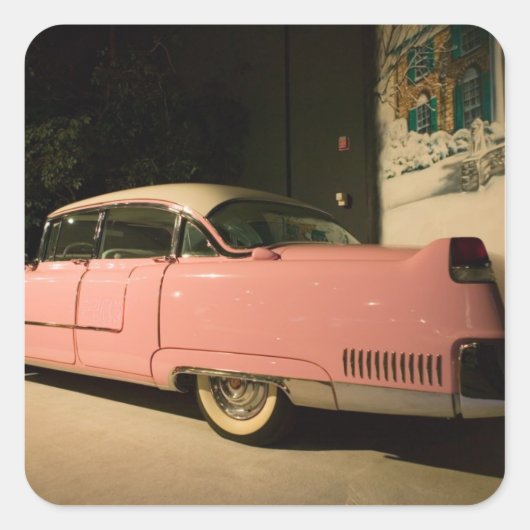 USA, Tennessee, Memphis, Elvis Presley 3 Quadratischer Aufkleber (Vorderseite)