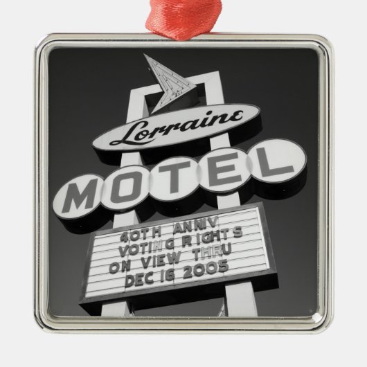 USA, Tennessee, Memphis, nationale zivile Rechte Silbernes Ornament (Vorne)