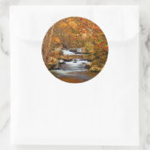 USA, Tennessee. Rushing Mountain Creek Runder Aufkleber (Tasche)