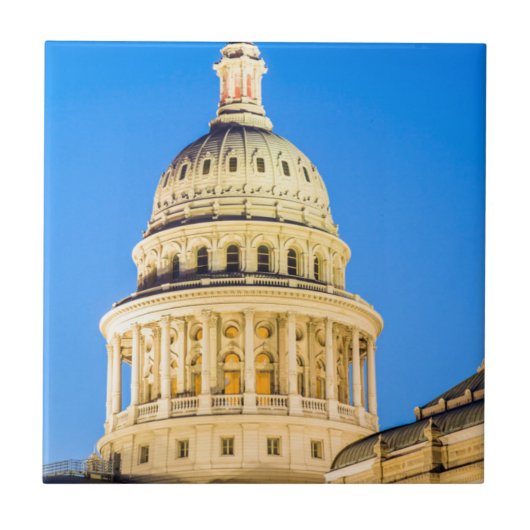 USA, Texas, Austin. Gebäude der Hauptstadt (1888) Fliese (Vorderseite)