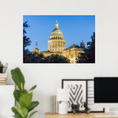 USA, Texas, Austin. Hauptstadt Gebäude (1888) 4 Poster (Heimbüro)