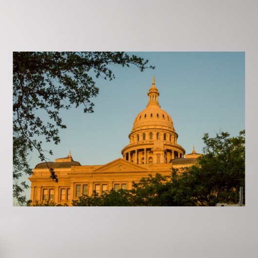 USA, Texas, Austin. Hauptstadt Gebäude (1888) Poster (Vorne)