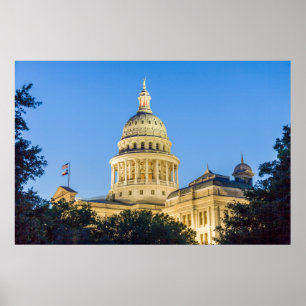 USA, Texas, Austin. Kapitol (1888) 4 Poster
