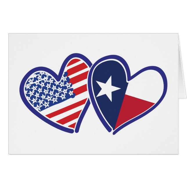 USA-Texas-Flag-Herz (Vorderseite (Horizontal))