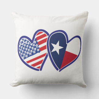 USA-Texas-Flag-Herz Kissen