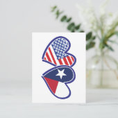 USA-Texas-Flag-Herz Postkarte (Stehend Vorderseite)