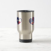 USA-Texas-Flag-Herz Reisebecher (Mittel)