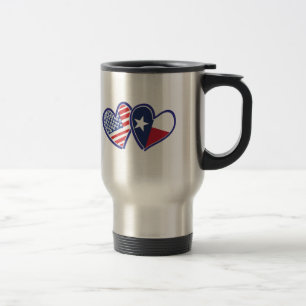 USA-Texas-Flag-Herz Reisebecher