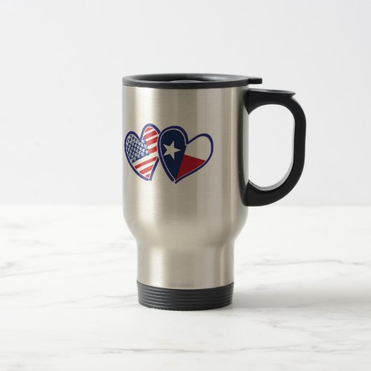 USA-Texas-Flag-Herz Reisebecher (Rechts)