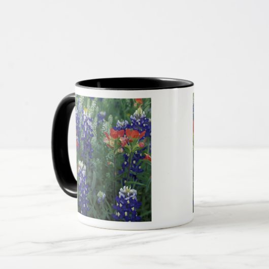 USA, Texas Hill Country. Bluebonetze und Tasse (Vorderseite Links)