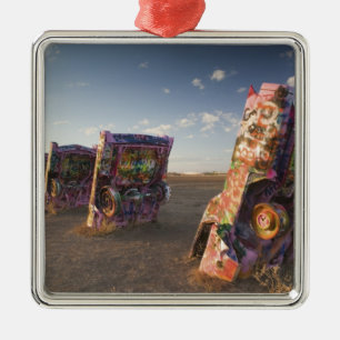 USA, TEXAS, Panhandle Area, Amarillo: Cadillac 2 Silbernes Ornament