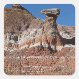 USA, Texas, Panhandle, Hoodoo Quadratischer Aufkleber