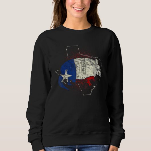 USA Texas Patriotic Wildlife Animal Texan Pride Ar Sweatshirt (Vorderseite)