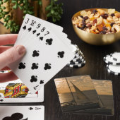 USA, Texas, South Padre Island. Segelboot Spielkarten (In Situ)