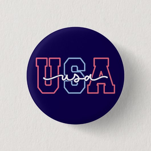 USA Text 4. Juli Design-62118 Button (Vorderseite)