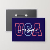 USA Text 4. Juli Design-62118 Button (Vorderseite/Rückseite)