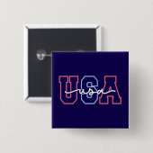 USA Text 4. Juli Design-62118 Button (Vorne & Hinten)