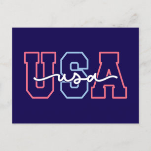 USA Text 4. Juli Design-62118 Feiertagspostkarte