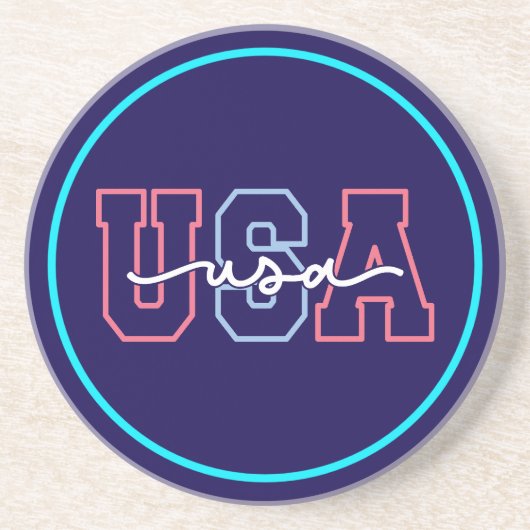 USA Text 4. Juli Design-62118 Getränkeuntersetzer (Vorne)