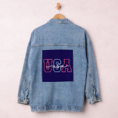 USA Text 4. Juli Design-62118 Jeansjacke (Hangar)
