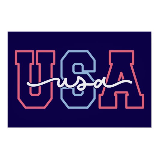USA Text 4. Juli Design-62118 Poster (Vorderseite)