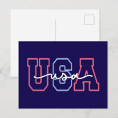 USA Text 4. Juli Design-62118 Postkarte (Vorne/Hinten)