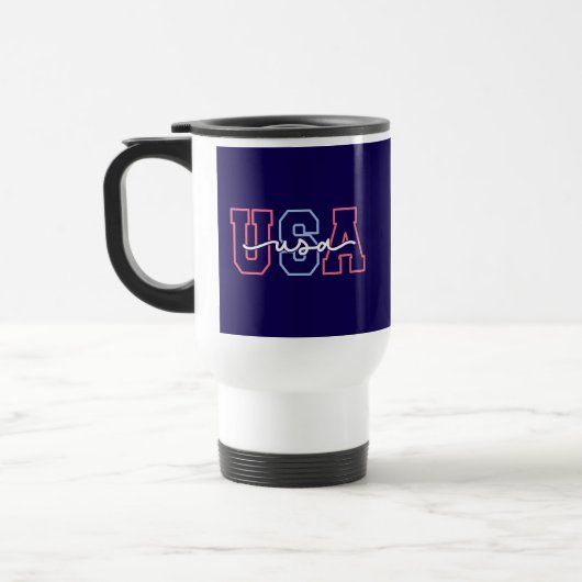 USA Text 4. Juli Design-62118 Reisebecher (Links)