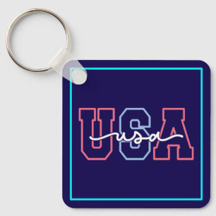 USA Text 4. Juli Design-62118 Schlüsselanhänger