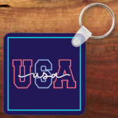 USA Text 4. Juli Design-62118 Schlüsselanhänger (Rückseite)