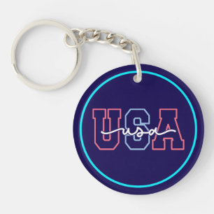 USA Text 4. Juli Design-62118 Schlüsselanhänger