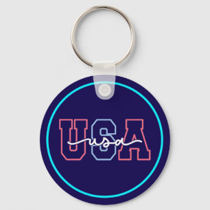 USA Text 4. Juli Design-62118 Schlüsselanhänger