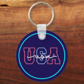 USA Text 4. Juli Design-62118 Schlüsselanhänger (Rückseite)