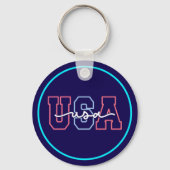 USA Text 4. Juli Design-62118 Schlüsselanhänger (Rückseite)
