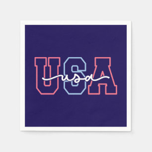 USA Text 4. Juli Design-62118 Serviette