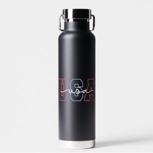 USA Text 4. Juli Design-62118 Trinkflasche