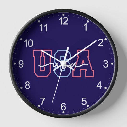USA Text 4. Juli Design-62118 Uhr (Vorderseite)