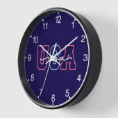 USA Text 4. Juli Design-62118 Uhr (Winkel)